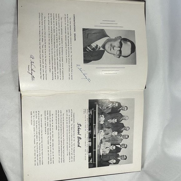 1952 Western Michigan Christian High School Yearbook Inscribed Good Luck Wishes - Picture 7 of 14